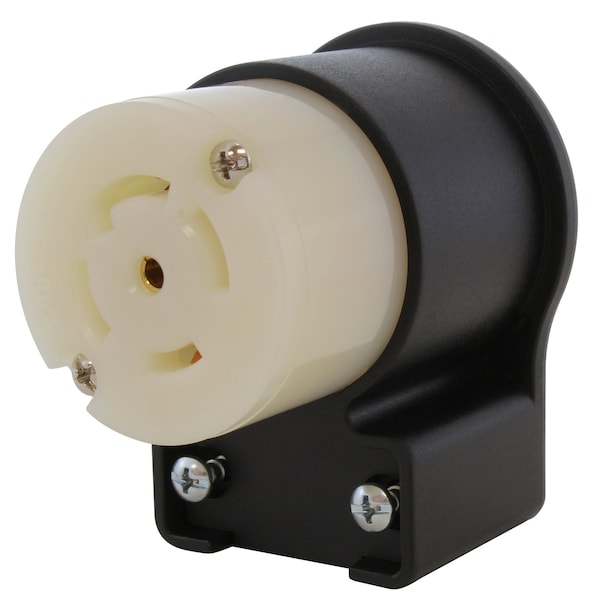 Locking Connector, L21-30R, 30 A, 120/208V AC, Three Phase, 4 Pole, Screw Terminals, Yellow